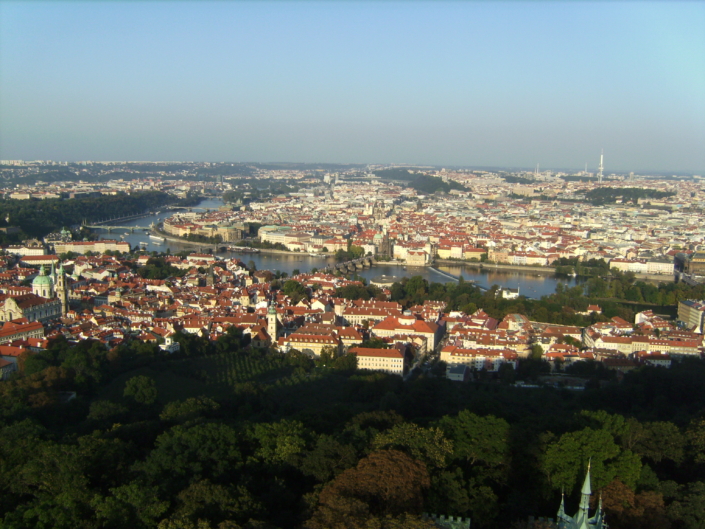 Prag Udsigt fra Petrin Gardens