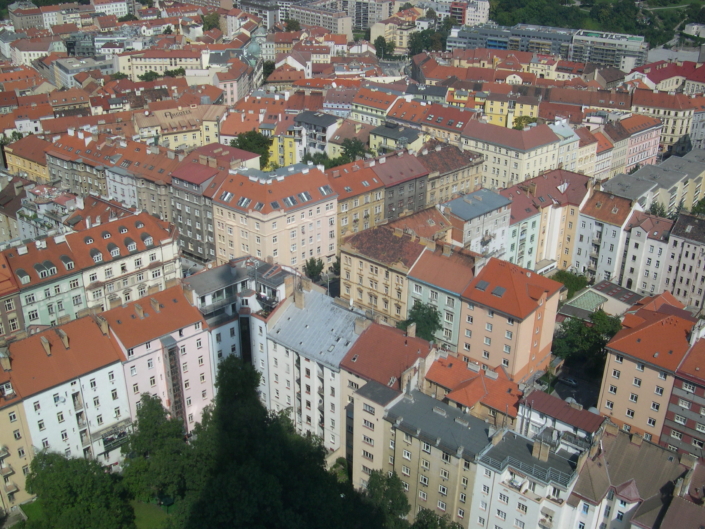 Czech Republic Prague view from inside TV Tower