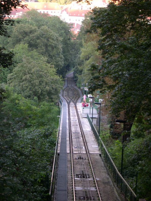 Czech Republic Prague cable car track