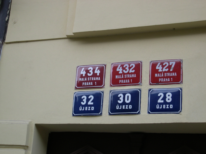 Czech Republic Prague house numbers