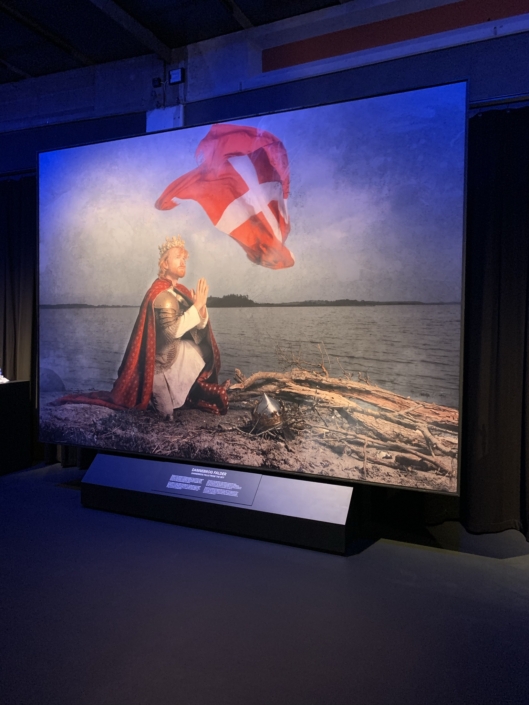 Denmark Naestved Holmegaardvaerket Jim Lyngvild Exhibition Dannebro flag